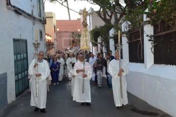 Misa y procesión de San Juan Bautista por el casco antiguo de Telde (Foto TA)